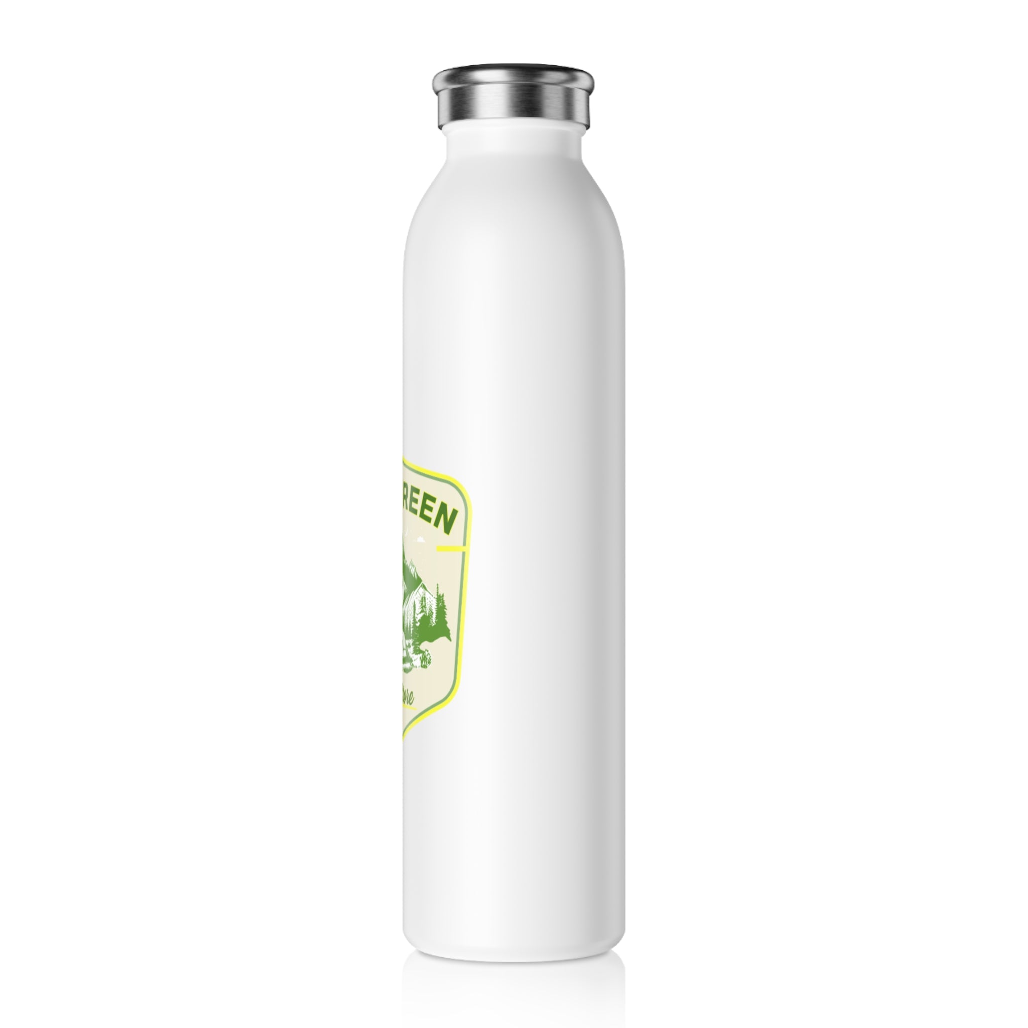 Evergreen Mountain Slim Water Bottle — Insulated Stainless Steel Hiking Bottle