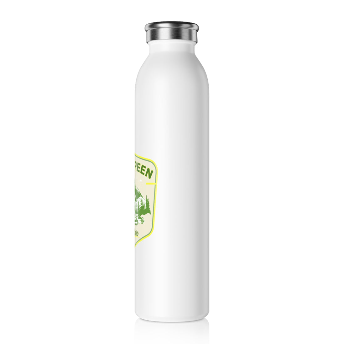 Evergreen Mountain Slim Water Bottle — Insulated Stainless Steel Hiking Bottle