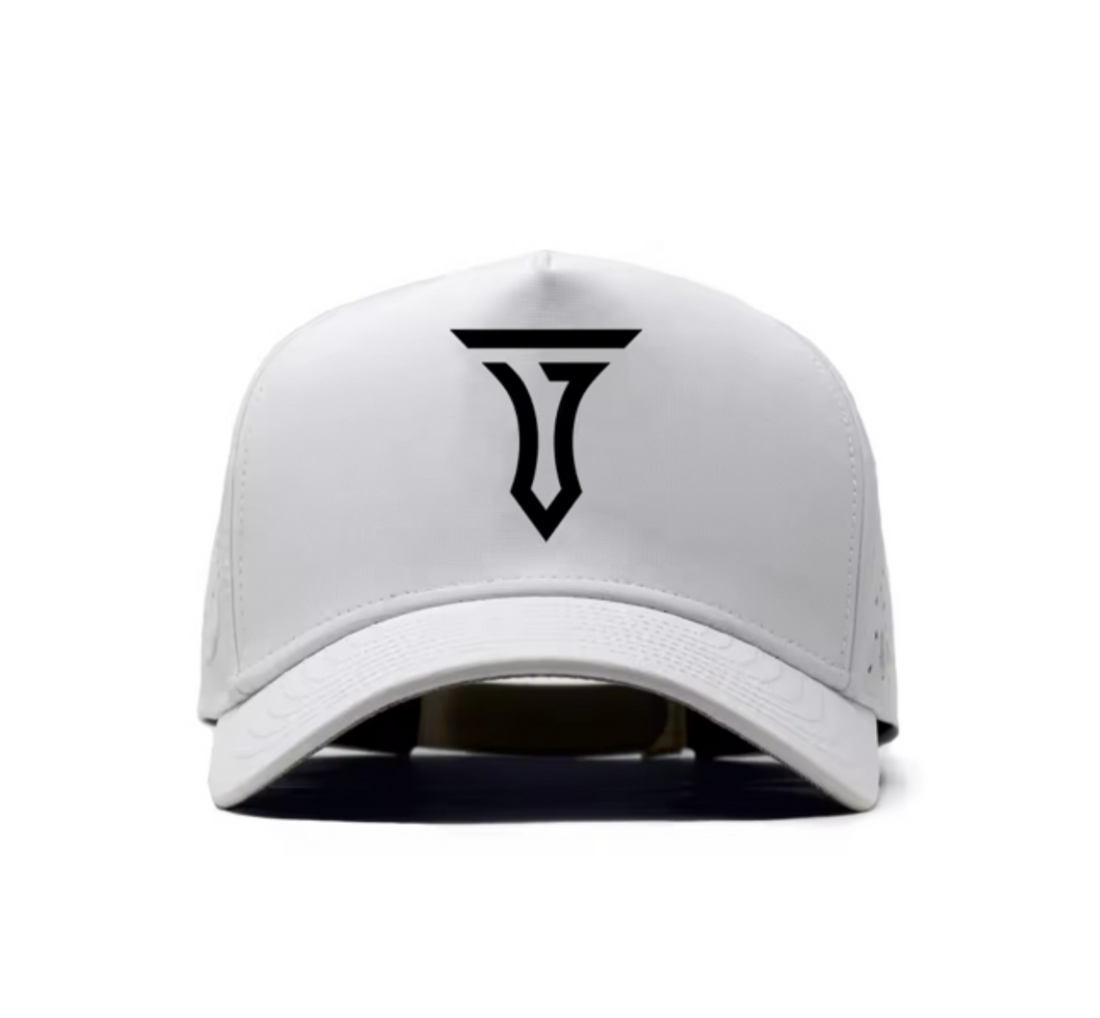Iconic T 5 Panel Snapback Hat - White