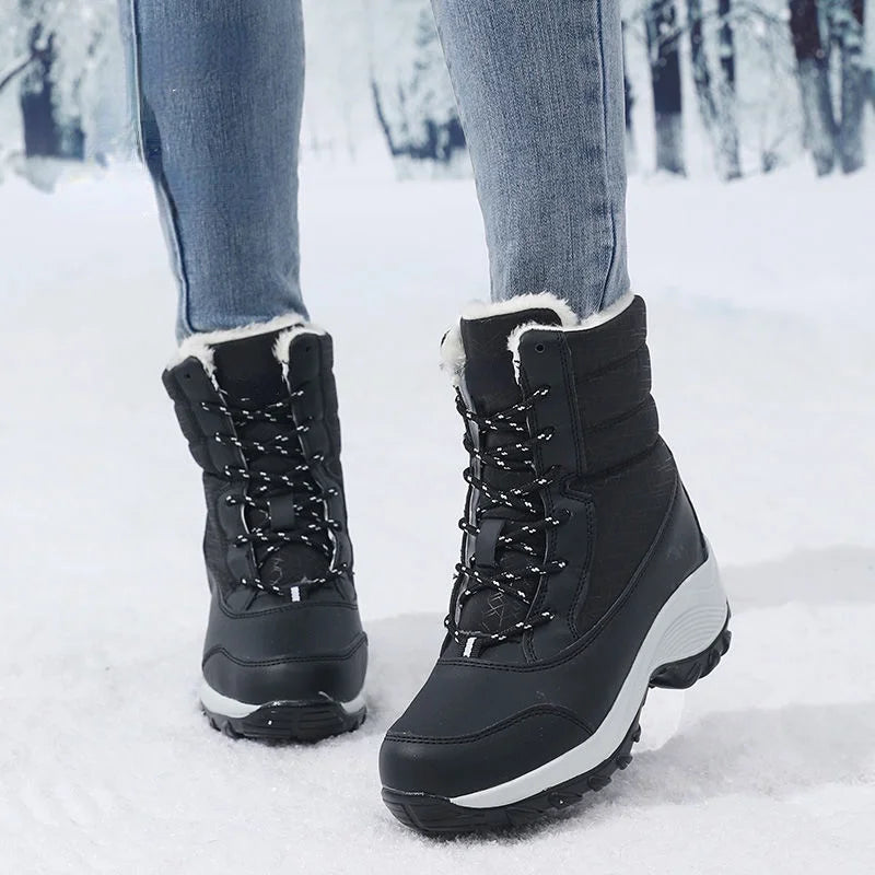 Stay Warm & Dry Women's Winter Platform Snow Boots