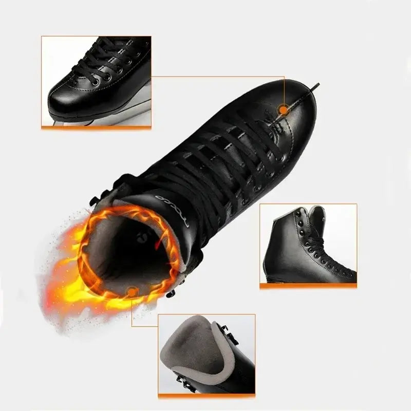 Professional Thermal Ice Skates Thickened for Warmth & Comfort
