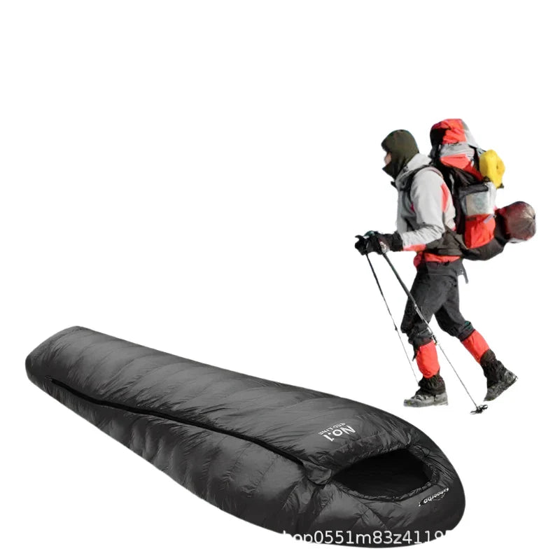 Compact Lightweight Sleeping Bag with Goose Down Insulation