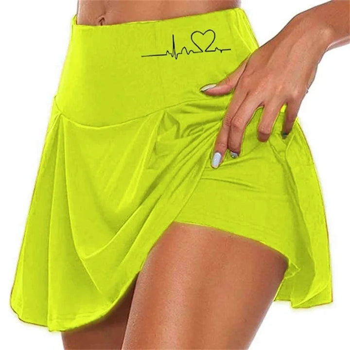Women's High Waisted Double Layer Athletic Shorts