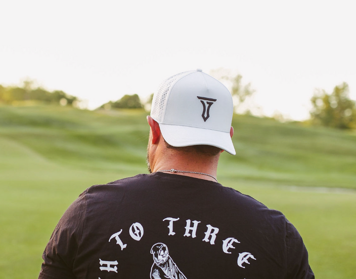 Iconic T 5 Panel Snapback Hat - White