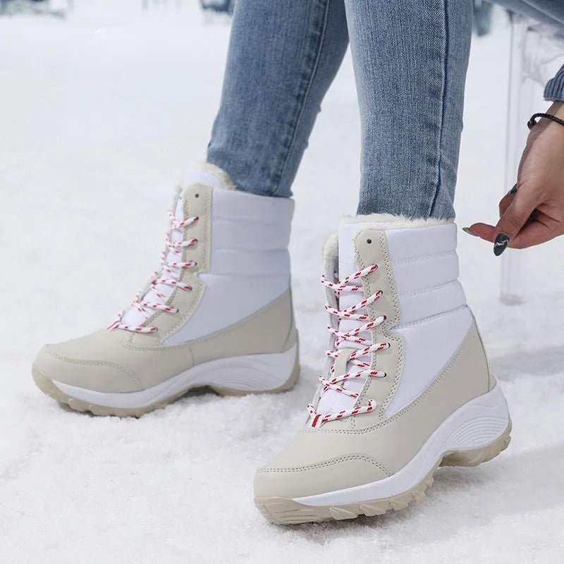 Stay Warm & Dry Women's Winter Platform Snow Boots