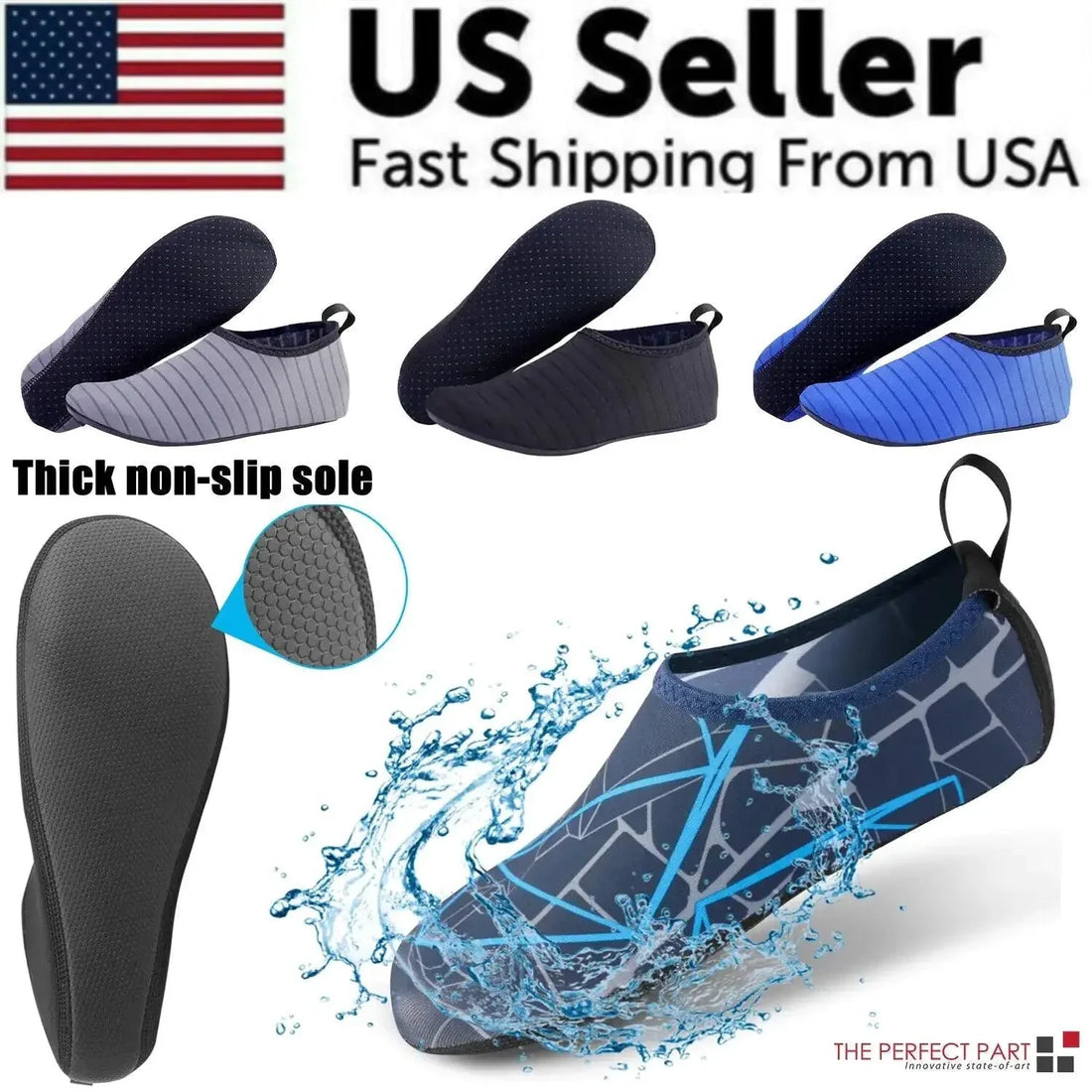 AquaFlex Unisex Water Shoes Quick-Dry for Beach and Swimming