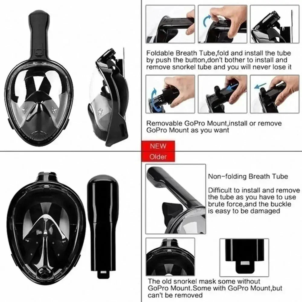 Snorkel Mask 180° Vision Anti-Fog for Underwater Adventures