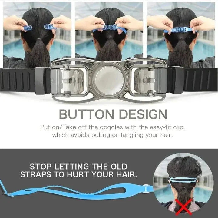HD Swim Goggles with Comfort Fit and Adjustable Straps