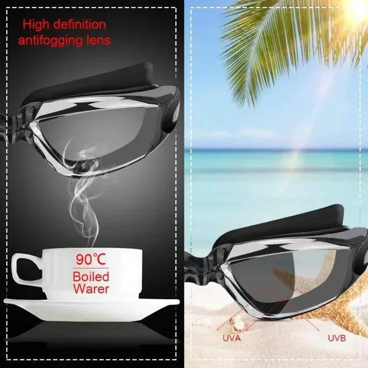 HD Swim Goggles with Comfort Fit and Adjustable Straps
