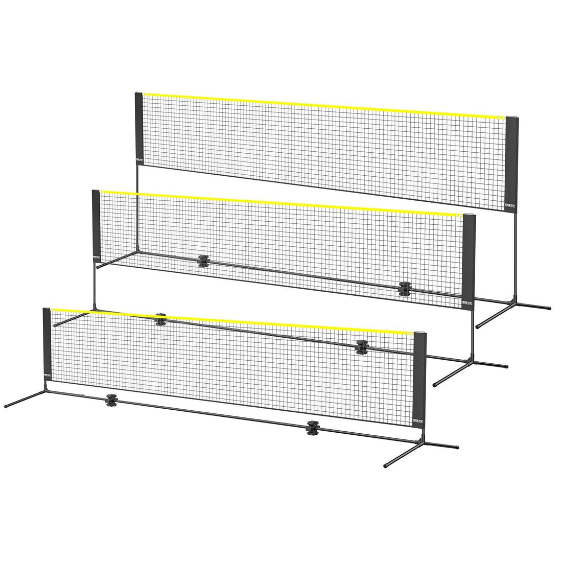 Adjustable Badminton, Volleyball, Tennis, Pickleball Net with Portable Stand