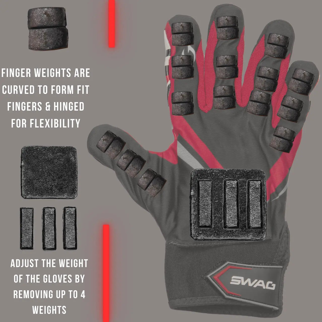S.W.A.G. Adjustable Weighted Gloves for Fitness, Basketball, Exercise