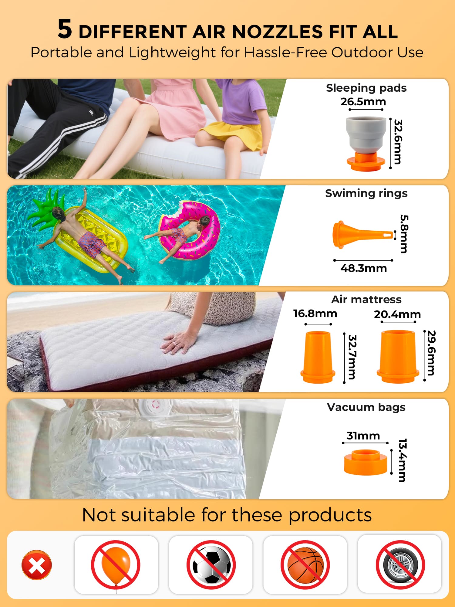 Mini Electric Air Pump for Camping Outdoor Inflatable Gear