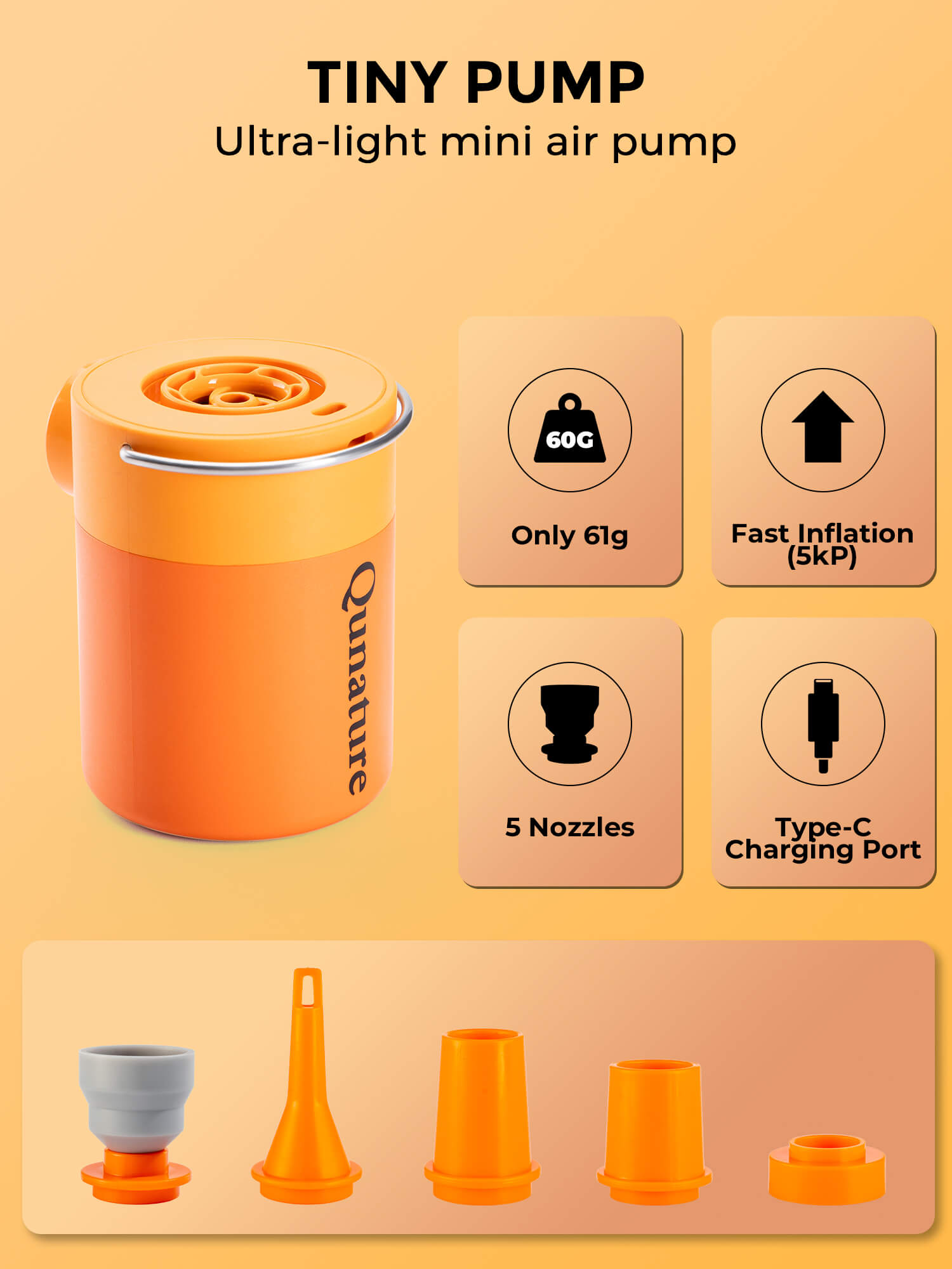 Mini Electric Air Pump for Camping Outdoor Inflatable Gear