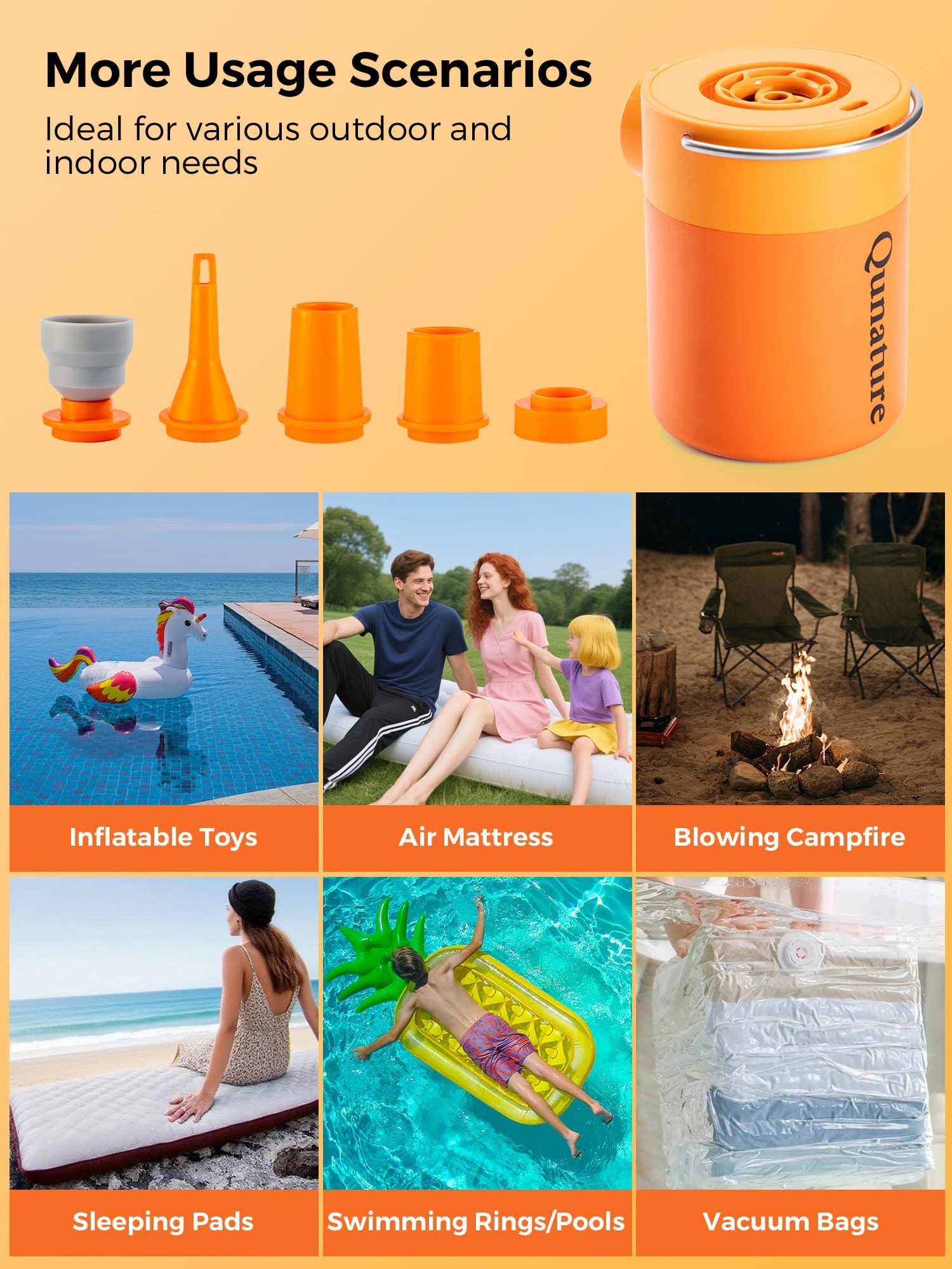 Mini Electric Air Pump for Camping Outdoor Inflatable Gear