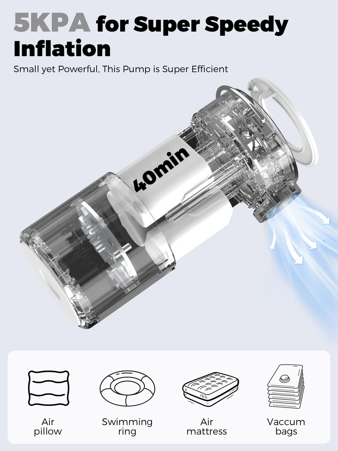 Mini Electric Air Pump for Camping Outdoor Inflatable Gear